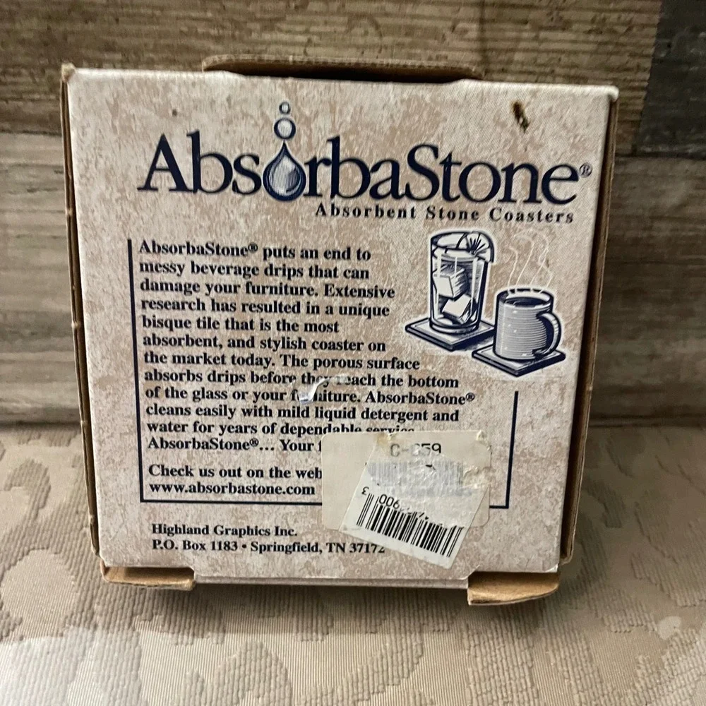 AbsorbaStone Highland Graphics Garden Flower Seed Coasters Set of 4 Barbara Mock